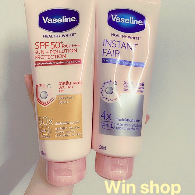 (Bill Thái) Dưỡng trắng VASELINE 50X &amp; Vaseline 4X