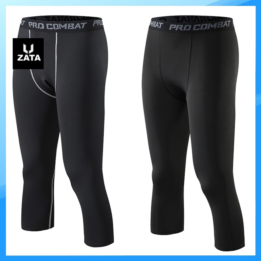 Quần Legging giữ nhiệt nam lửng 3/4 Pro Combat