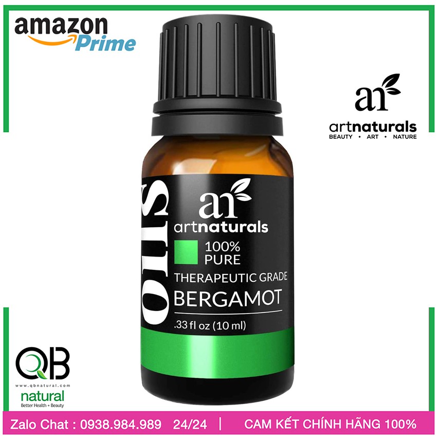 [Tinh dầu Bergamot artnaturals] ✅Tinh dầu hương cam sần Italy 10ml, nhập khẩu Amazon Mỹ