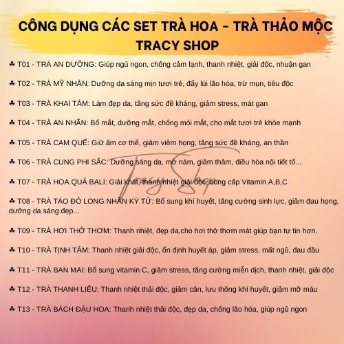 Trà Hoa Khô - Trà Thảo Mộc 💥 Siêu Rẻ 💥 Trà Detox, Đẹp Da, Gọn Dáng, An Thần, Ngủ Ngon, Tốt Cho Sức Khỏe Gói Nhỏ