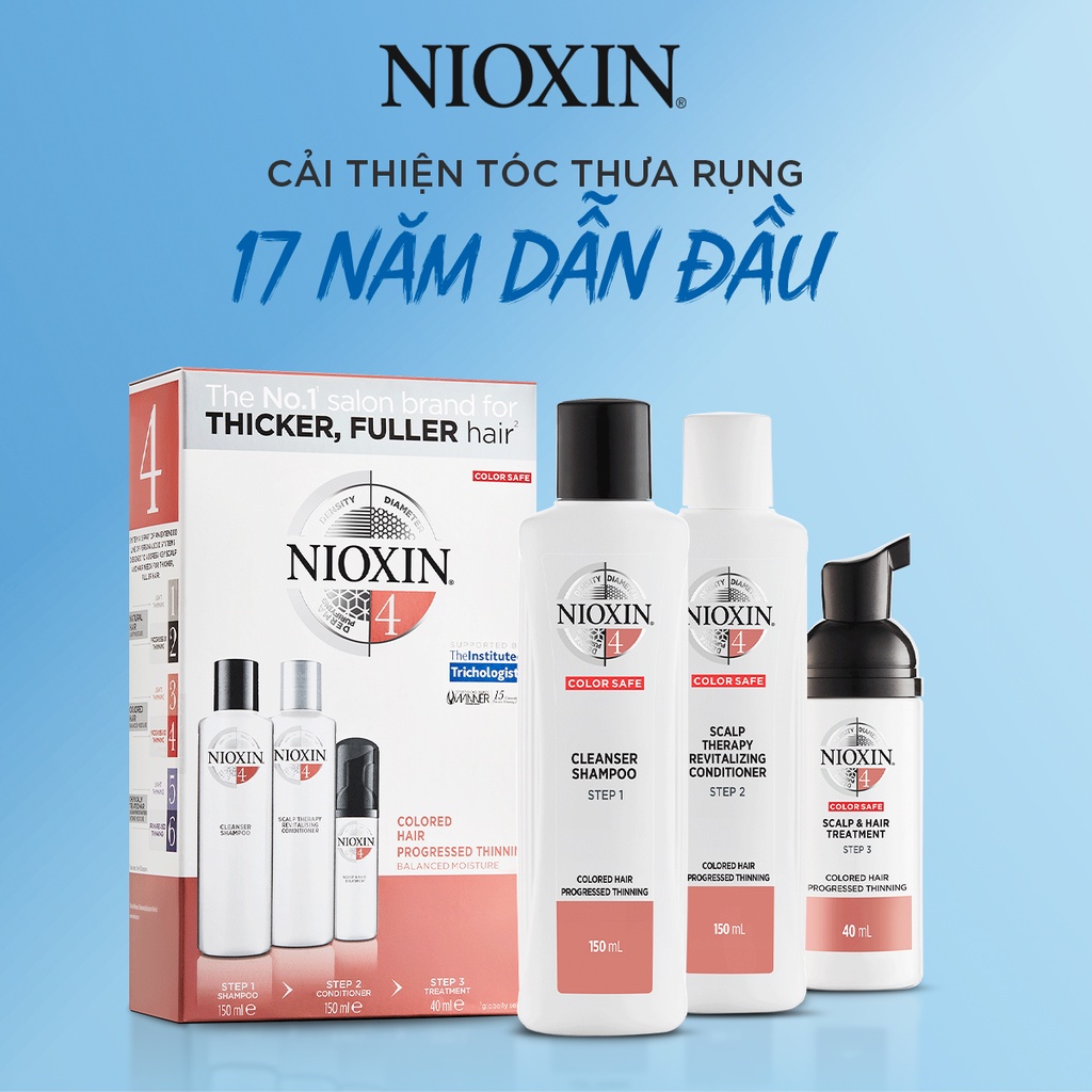 Combo Chăm Sóc Tóc Toàn Diện Bộ Kit NIOXIN Và Dầu Hấp Luxe Oil Giảm Gãy Rụng, Phục Hồi Tóc Cao Cấp