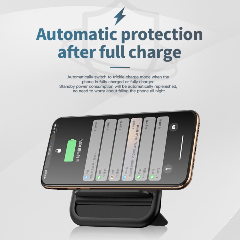 【ready】 Qi Wireless Charger Fold Stand Holder Fast Charging for iPhone 12 Pro XR X XS Max Samsung S20 S10 USB C Qucik Charge .