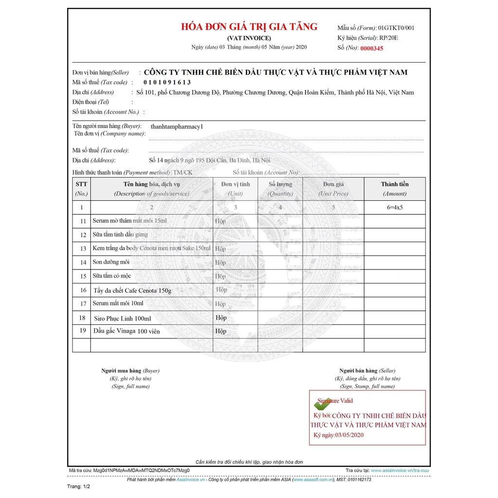 Dầu gấc Vinaga 100 viên sáng mắt, đẹp da, nhiều công dụng tốt H185 | Thế Giới Skin Care