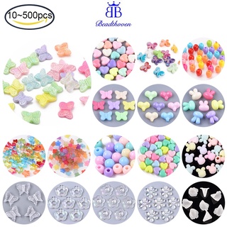 Set 10-500 Hạt Nhựa Acrylic 11x14x3.5mm 1.6mm Làm Trang Sức Thủ Công