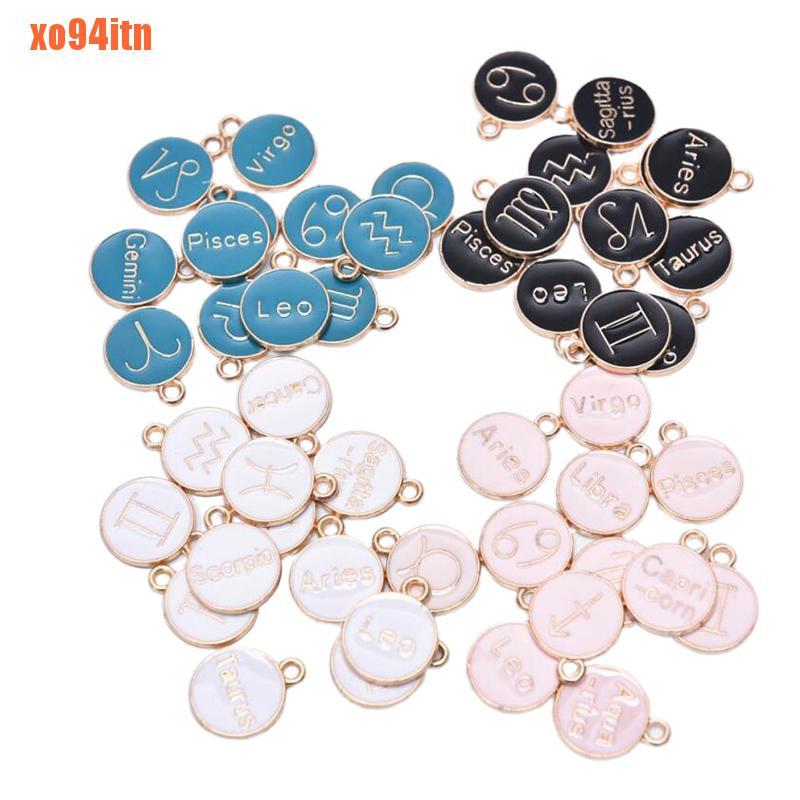 Bộ 12 Mặt Dây Chuyền Hình Chòm Sao Tráng Men