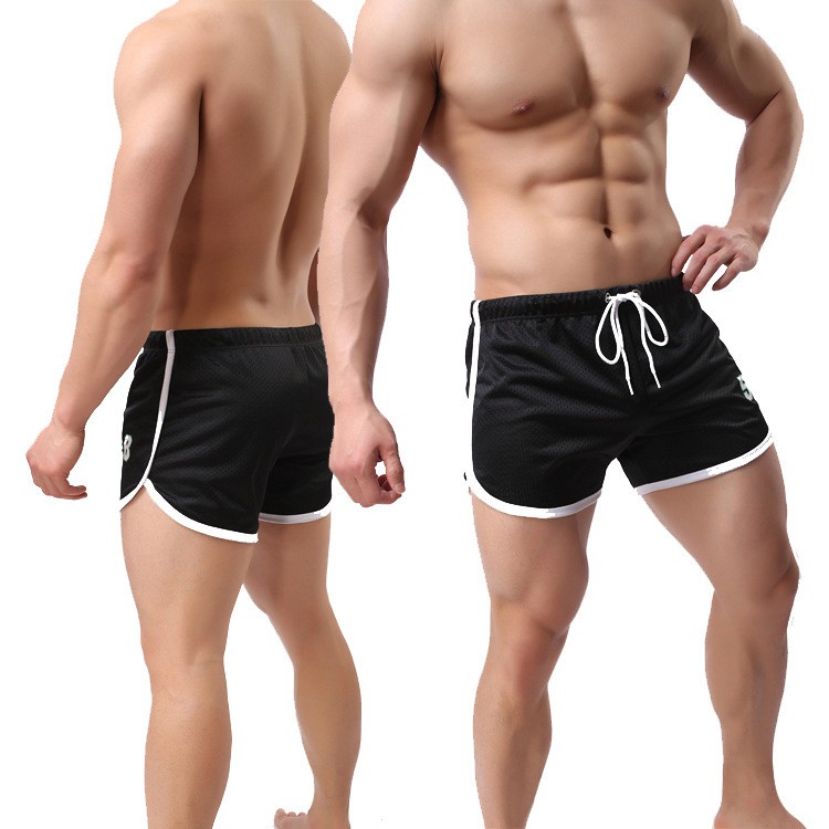 Quần short thể thao nam 2 lớp không xuyên thấu 3 trong 1 - Gym - Bơi-Ngủ