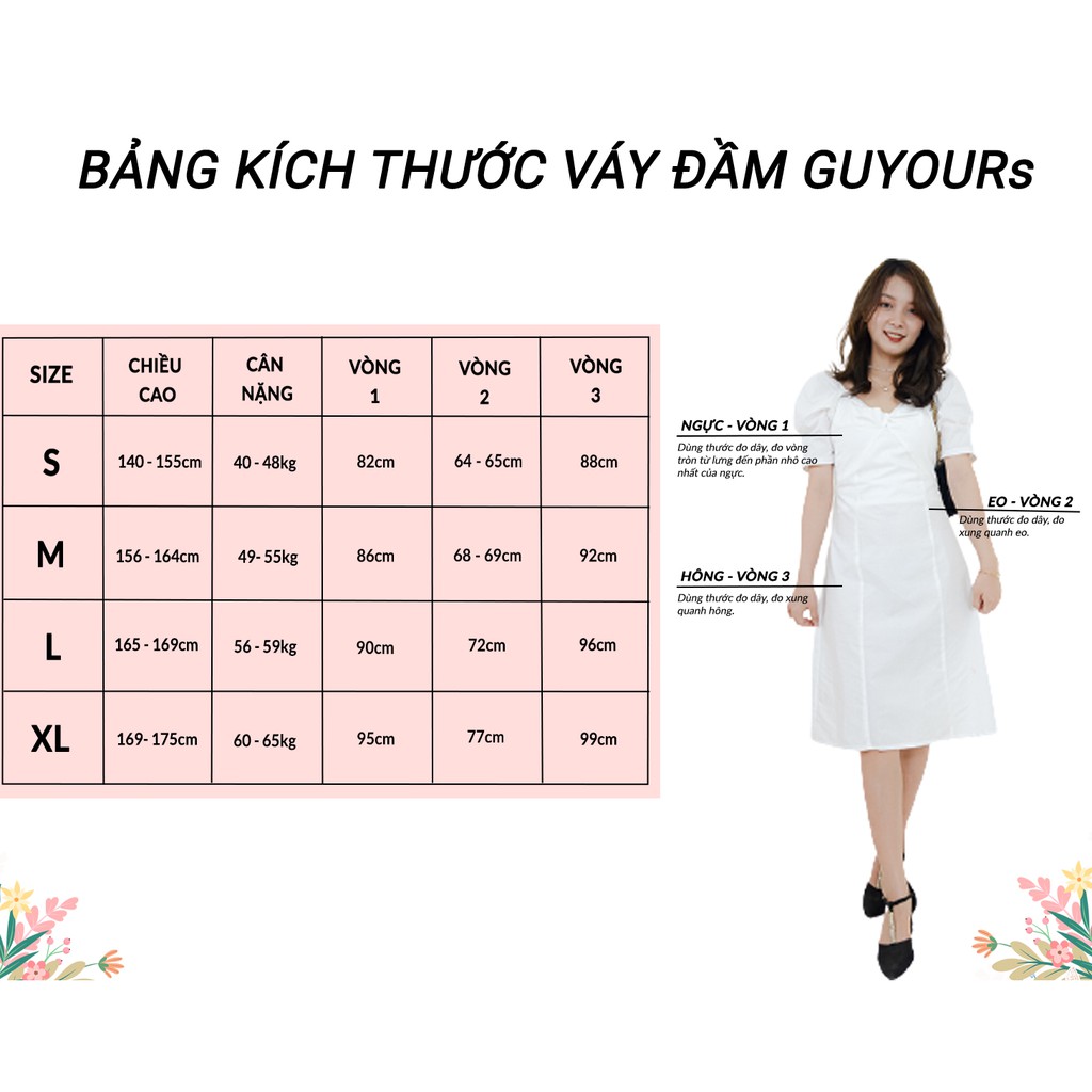Váy xòe dự tiệc GUYOURs thiết kế cổ nhún váy xẻ tà vải tuyết mưa cao cấp màu đen GUV113 | BigBuy360 - bigbuy360.vn