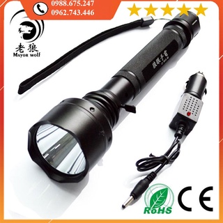 Đèn Pin Chiếu Xa 1000M, Đèn Pin Siêu Sáng Chính Hãng Mayor Wolf LY-S015 Chống Nước, Tặng Pin Sạc Cực Bền
