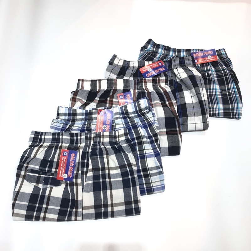 Quần ngố thô nam kẻ sọc cạp chun,đùi ngố