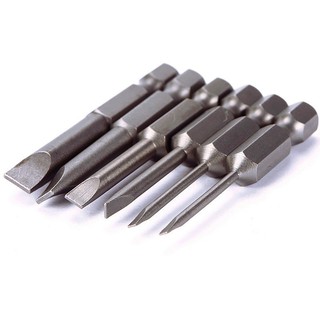 Bộ 6 lục giác tô vít 2 cạnh dài 50mm chân lục giác 6.35 cho khoan pin và điện