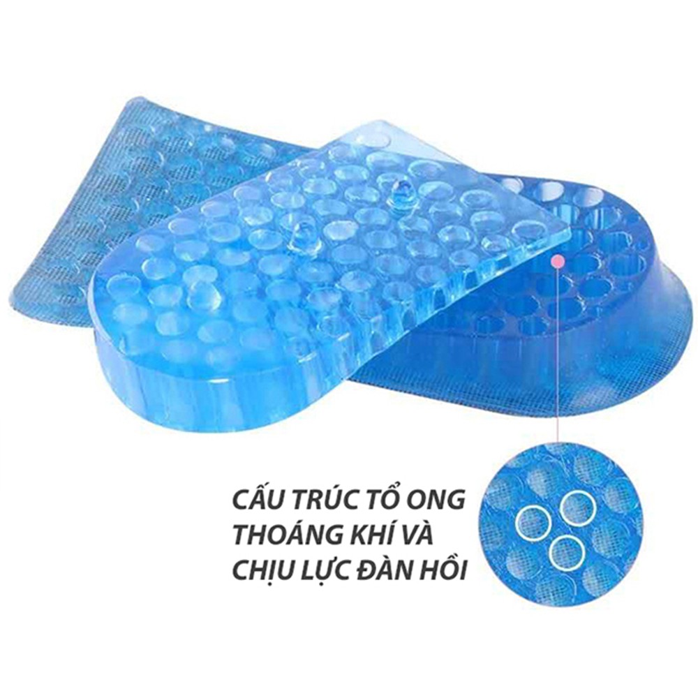 Bộ lót giày độn đế tăng 3.5cm chiều cao loại 2 lớp cấu trúc tổ ong bề mặt ép vải cotton êm chân - buyone - BOPK43