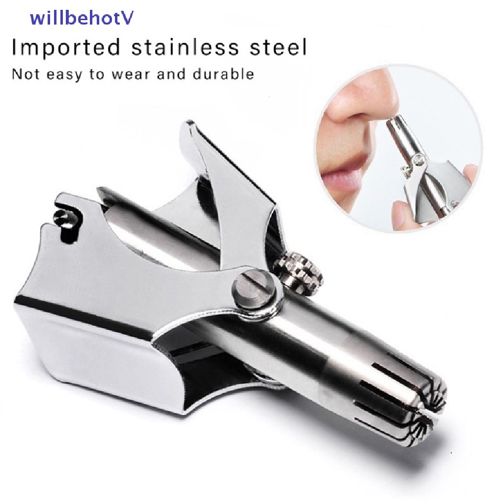 1 Bộ Dao Cạo Lông Mũi Bằng Thép Không Gỉ Kèm Cọ Cho Nam