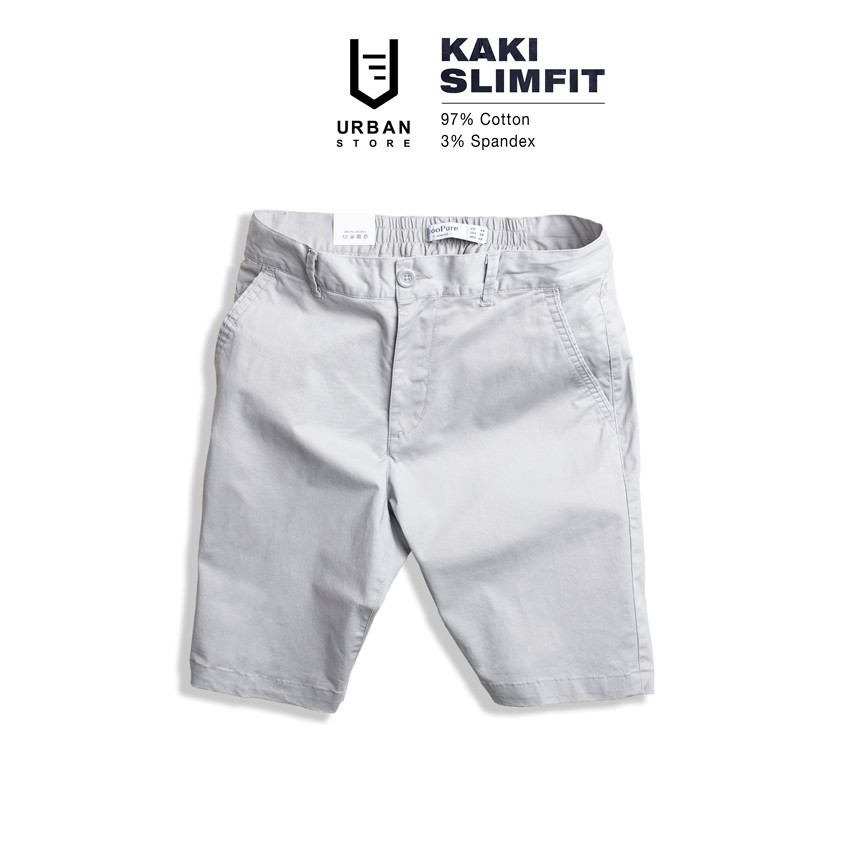 Quần Short Kaki Nam cooPure, Quần Short Kaki Extra 3% Spandex Slimfit NO.2305