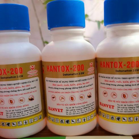 Thuốc diệt ruồi muỗi kiến gián và các loại côn trùng Hantox 200