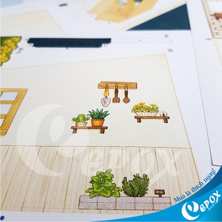 Mô hình giấy quán cafe