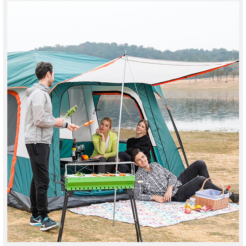 Lều cắm trại picnic cỡ lớn 5-12 người chống nước chống gió không gian rộng rãi-Bung lều hoàn toàn tự động-Bung lều hoàn
