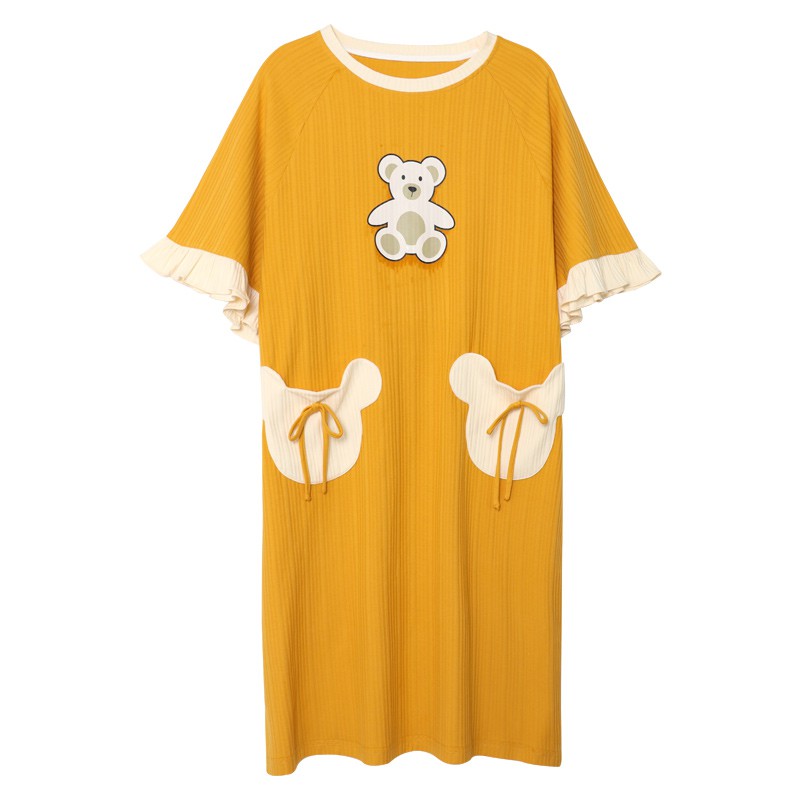 Đồ ngủ ngắn tay in họa tiết gấu Teddy đáng yêu cho nữ | BigBuy360 - bigbuy360.vn