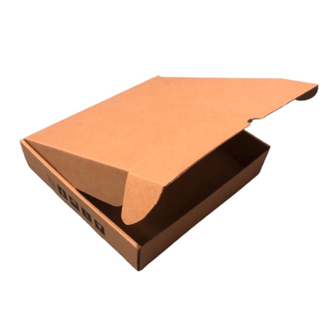 27x24x5cm Combo 10 hộp carton , hộp pizza vỏ nâu nắp cài
