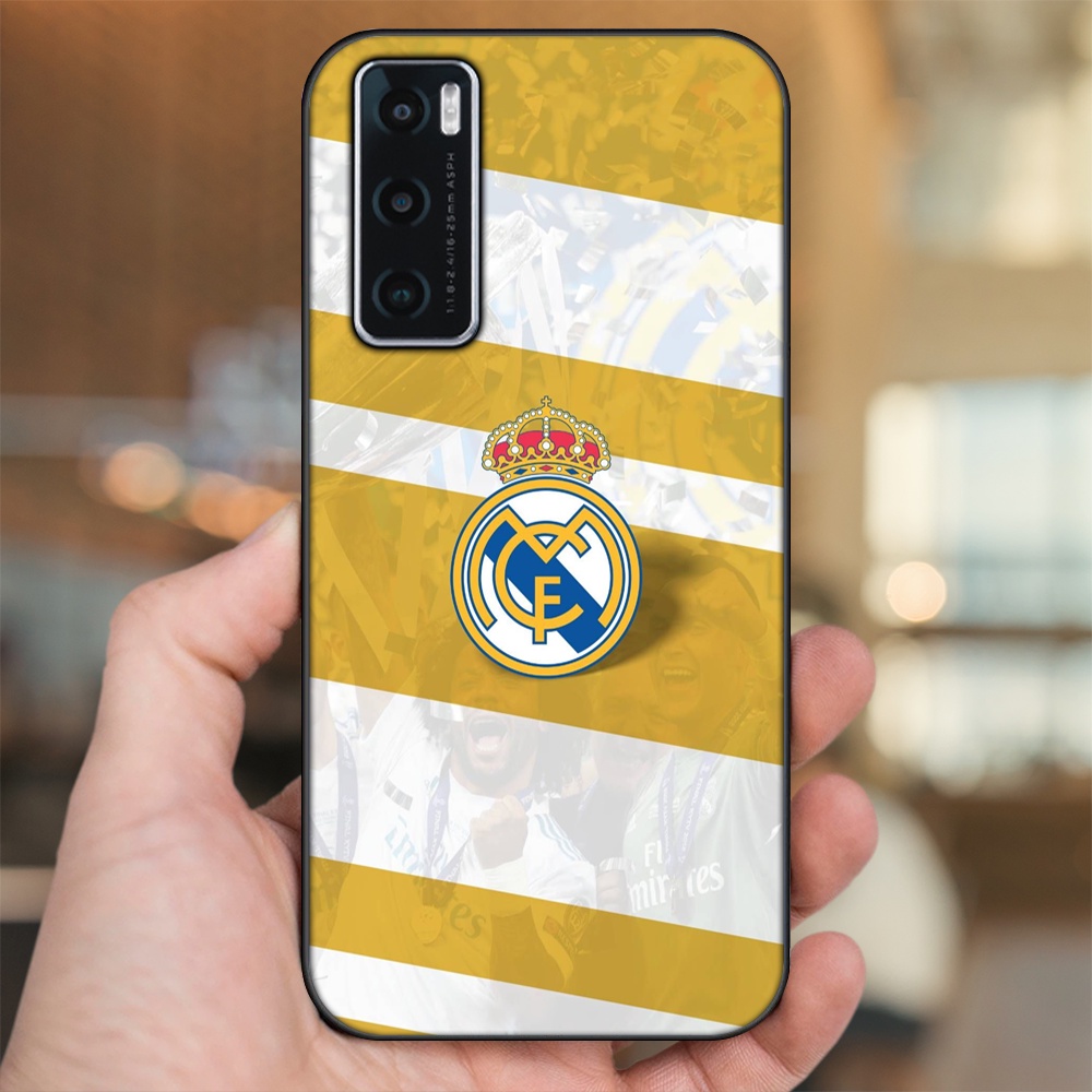 Ốp lưng Vivo V20 SE viền đen in hình Real Madrid