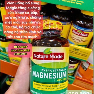 Viên uống bổ sung Magiê Nature Made Magnesium 400mg