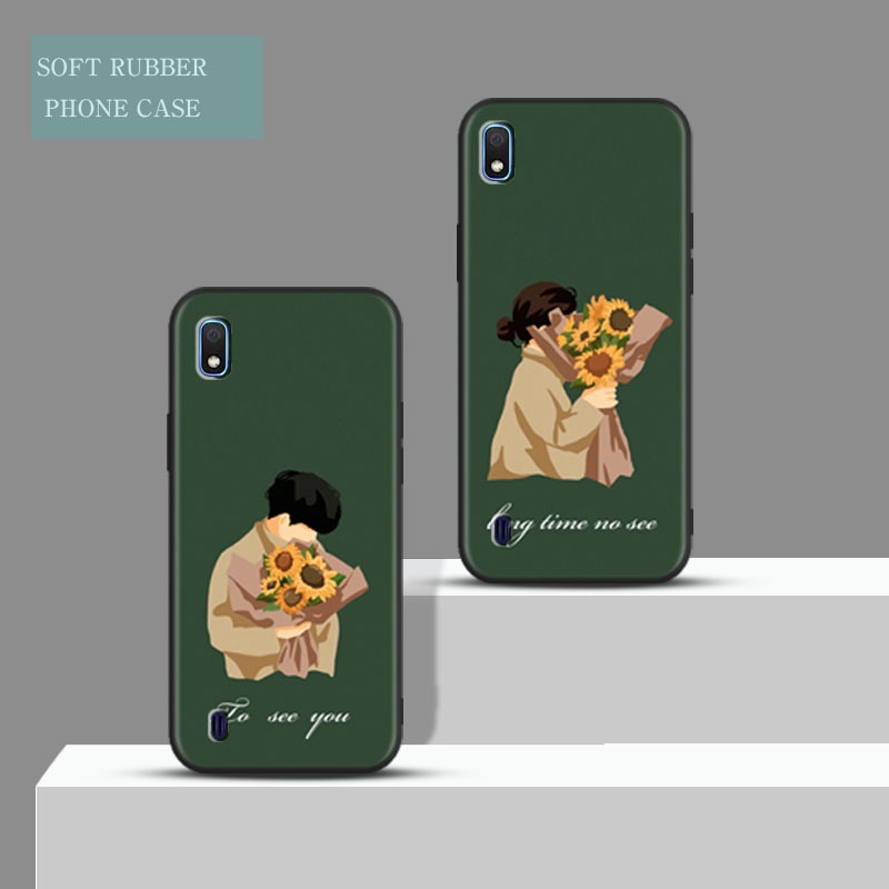 Ốp Điện Thoại TPU Silicon Cao Su Mềm Chống Nứt Màu Đen Chất Lượng Cao Cho Samsung Galaxy A10
