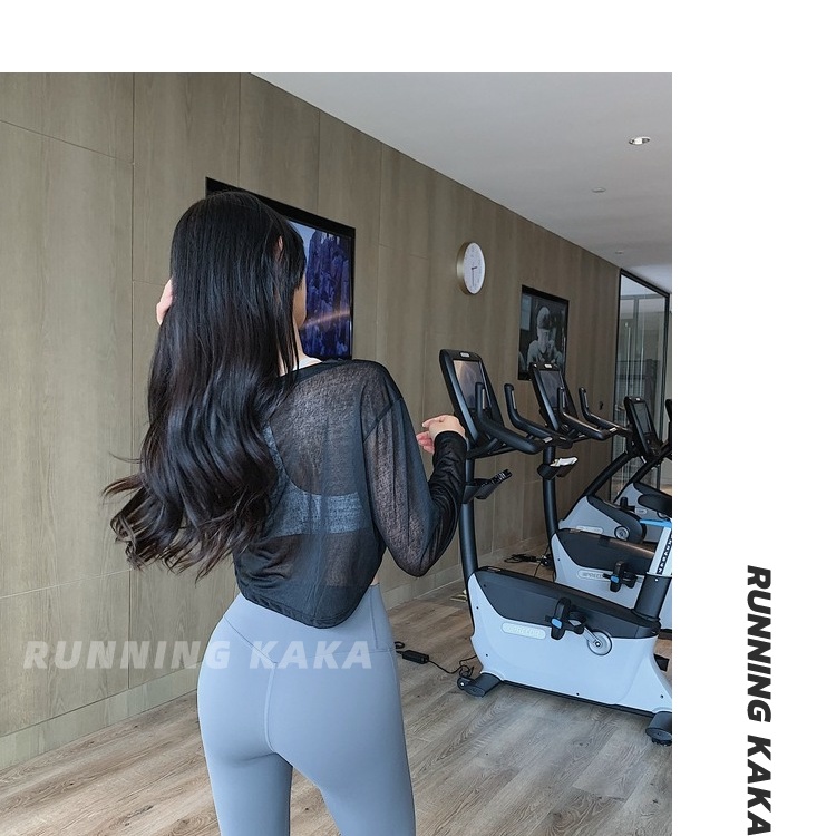 Áo thun yoga BEAUTYTREND mỏng tay dài dáng rộng thoáng khí cho nữ