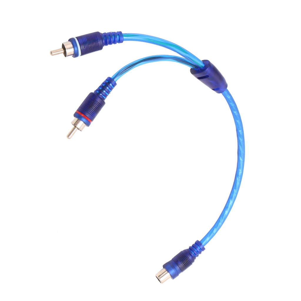 Cáp chuyển đổi tín hiệu âm thanh RCA 2 đầu cắm và 1 ổ cắm
