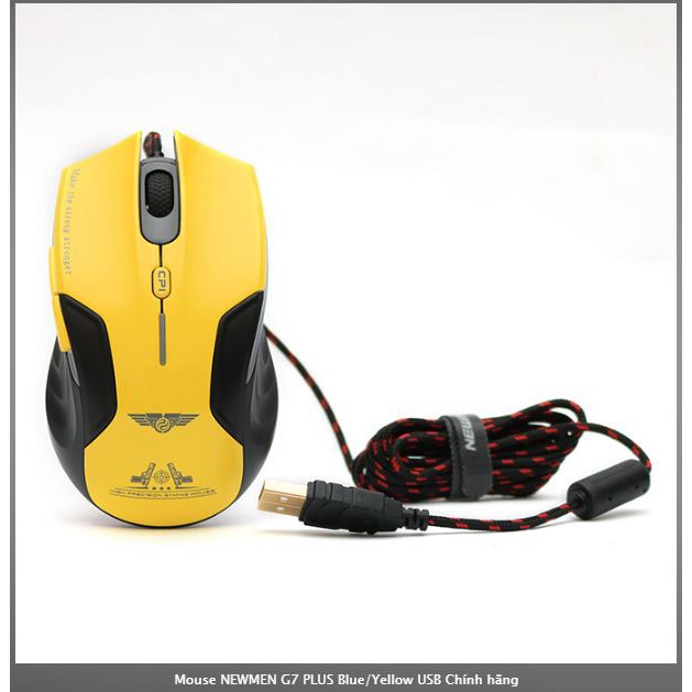 Mouse NEWMEN G7 PLUS Blue/Yellow USB Chính hãng