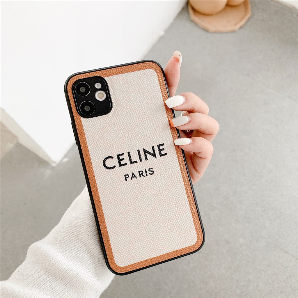 Ốp điện thoại nhựa mềm in logo CELINE cho iPhone15 14 13 12 mini 11 PRO MAX 6/6s 7/8plus SE2 X/XS XR XSMAX #HG3885