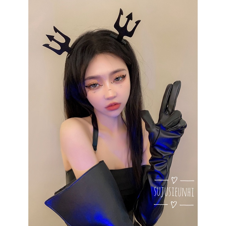 Phụ kiện bờm tóc / băng đô hình cánh quỷ, mũ, mèo, bí ngô, nhện halloween