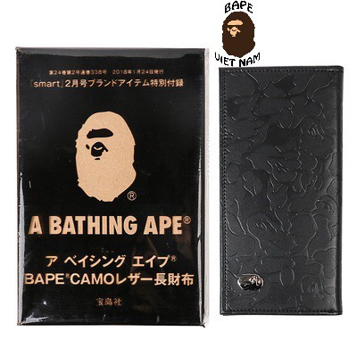 [Ảnh thật+FREESHIP] Ví Bape Shark Camo họa tiết dập nổi Bape VN