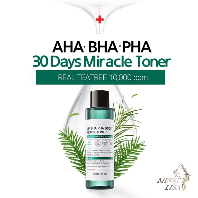 Nước Hoa Hồng Giảm Mụn Some By Mi AHA-BHA-PHA 30 Days Miracle Toner 150ml