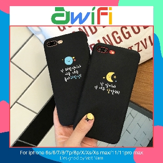Ốp iphone 7plus- Ốp lưng Trăng và hành tinh trơn 6/6s/6plus/7/8/7plus/8plus/x/xs/xsmax/11/11promax -a210