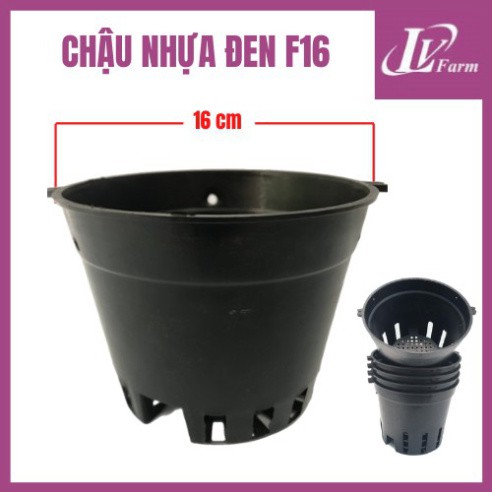 Chậu Nhựa Đen Phi 12-14-16-18-21-23 cm Trồng Hoa Lan, Cây Cảnh