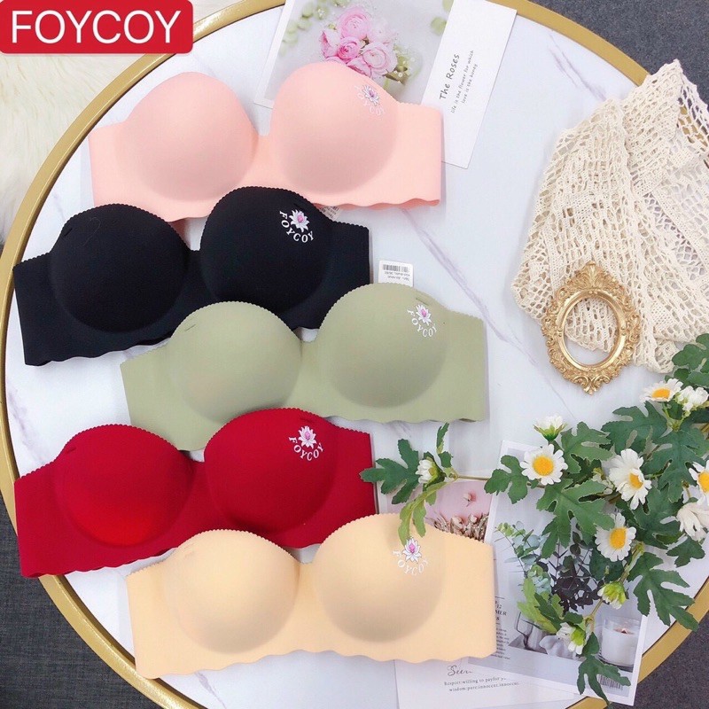 Áo Lót Nữ Không Gọng SAM SAM Đệm Mút Dày Cúp Ngang In Hoa Hàng Loại 1