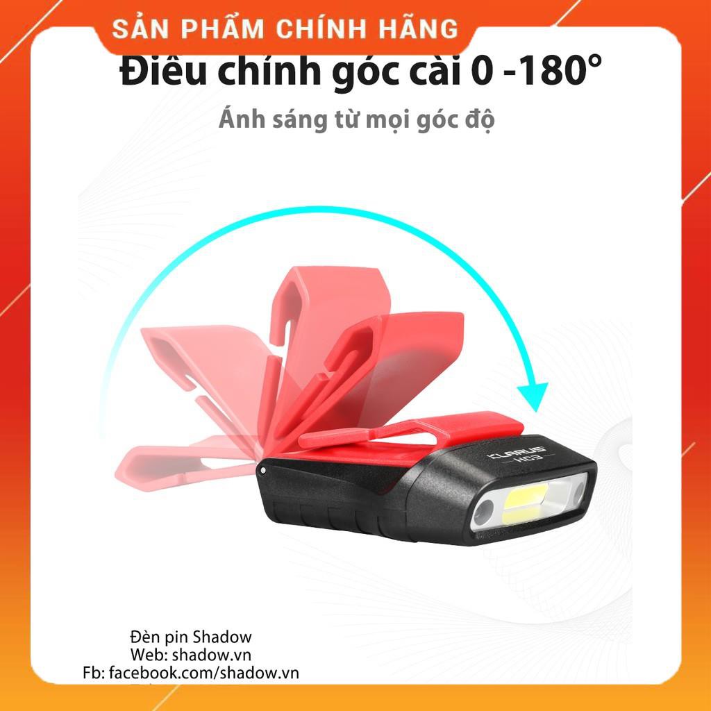 Đèn pin đội đầu đeo đầu  KLARUS HC3 cảm biến chuyển động sáng 100 lumen xa 15m pin 500mAh Đèn & Đèn pin