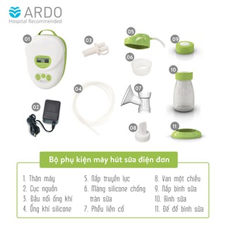 (MamanBébé chính hãng) Máy hút sữa Y tế Thụy Sĩ Ardo Calypso điện đôi