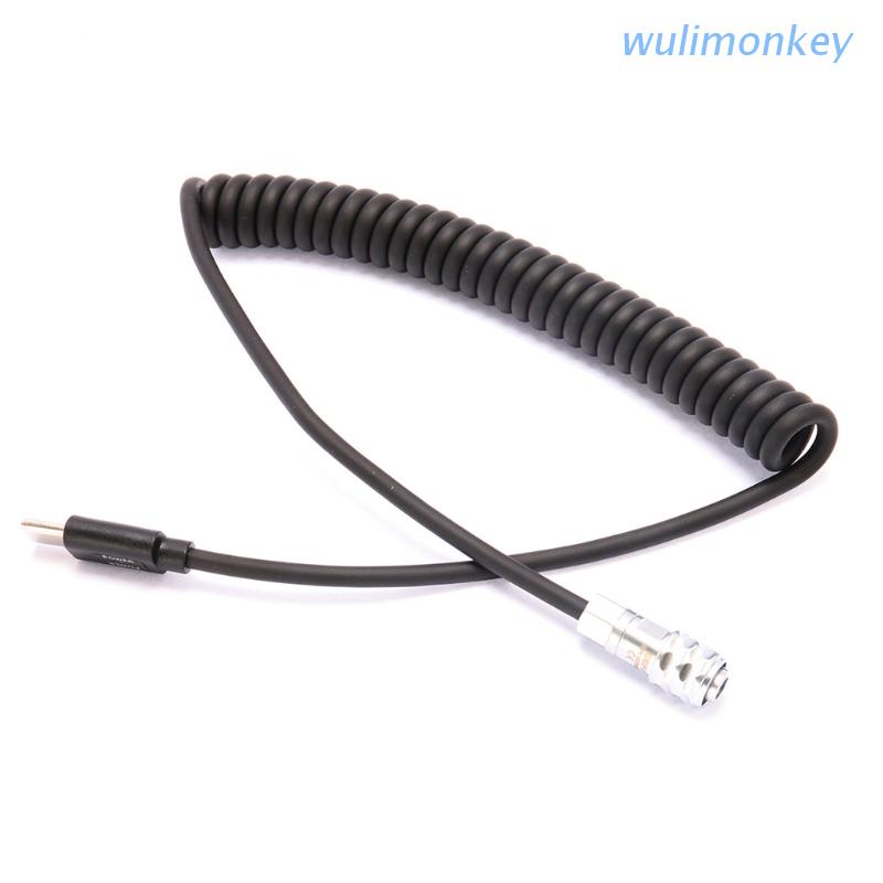 Dây Cáp Lò Xo 4K 2 Pin Sang USB Type-C PD Dùng Cho Camera Bỏ Túi 4K