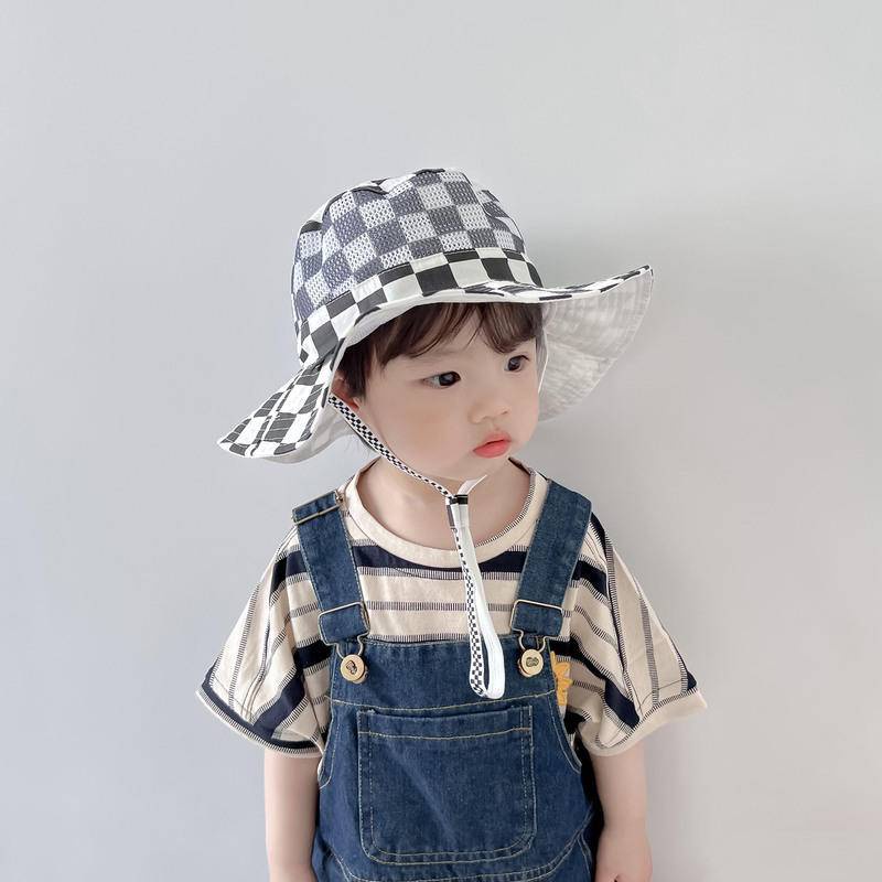 Mũ Chống Nắng Phối Lưới Thoáng Khí Thời Trang Đi Biển Cho Bé Trai