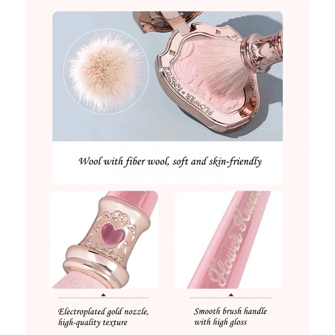 Cọ đánh phấn phủ má hồng Flower knows flowerknows Stippling brush rococo strawberry collection siêu xinh