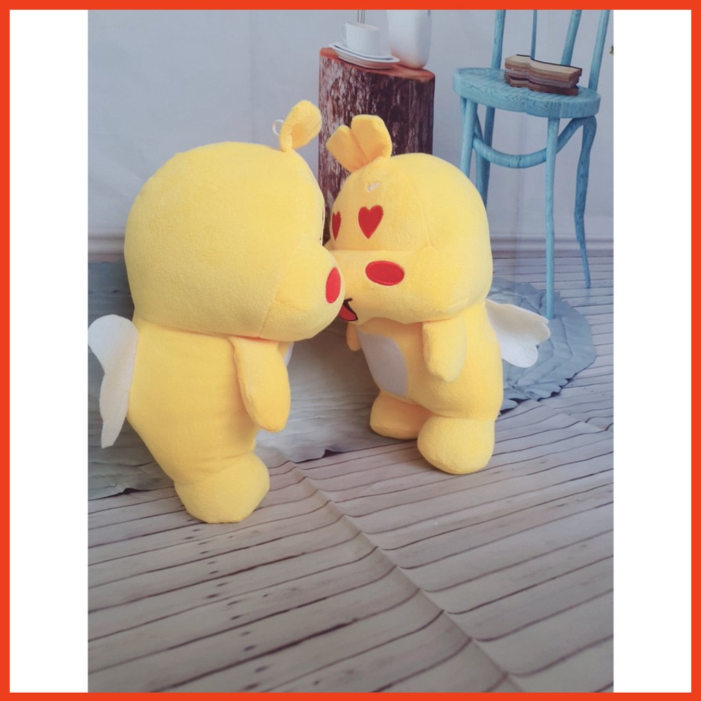 Gấu bông ôm qoobee ong vàng thú nhồi bông cute cho bé kích thước 35cm