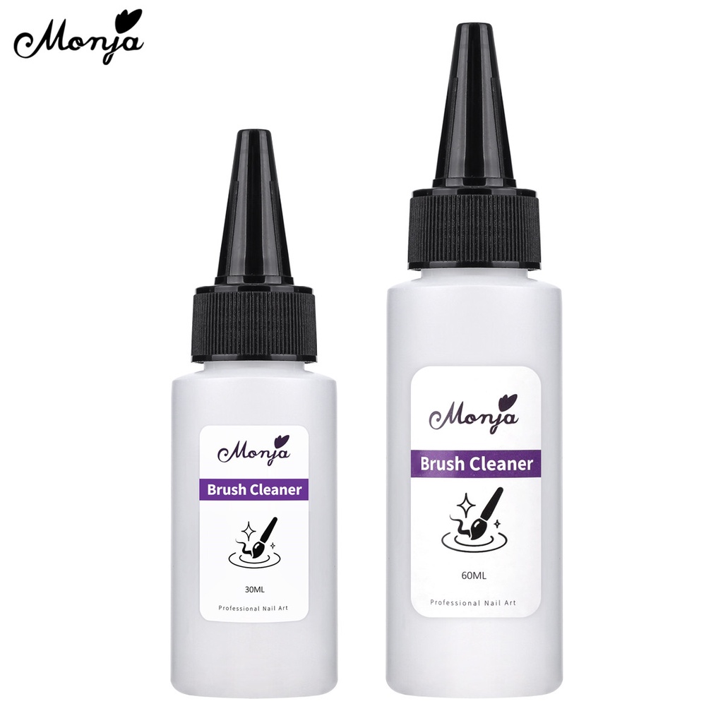 Nước rửa cọ móng tay MONJA UV gel acrylic làm sạch nhanh chóng chuyên nghiệp 30/ 60ml