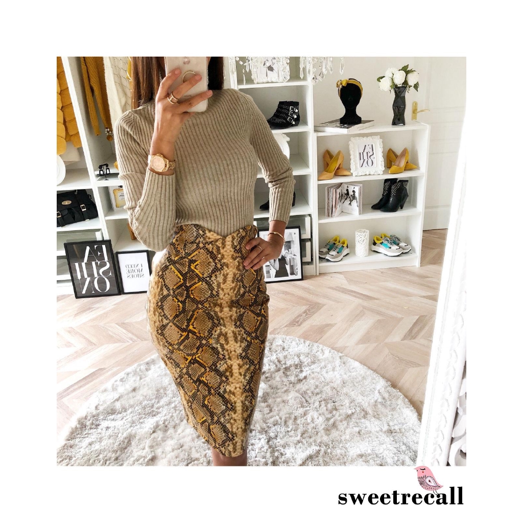 Chân váy ôm lưng cao họa tiết da rắn gợi cảm cho nữ | BigBuy360 - bigbuy360.vn