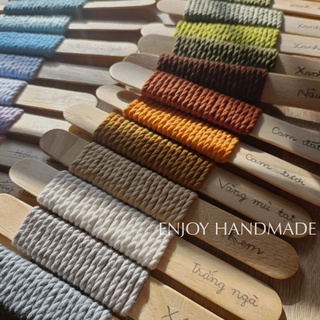 1m Dây thừng 5mm macrame cotton 3 xoắn
