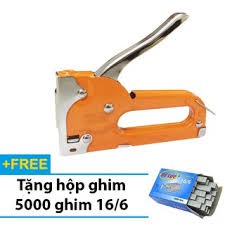 Súng bắn ghim Barker chính hãng + tặng kèm 1 hộp ghim 5000pcs