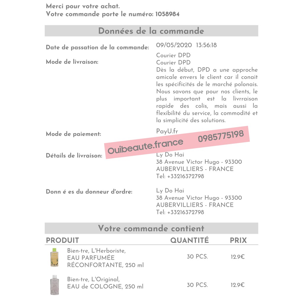 Nước hoa Bien-être unisex nội địa Pháp hương hoa cỏ 250ml | BigBuy360 - bigbuy360.vn