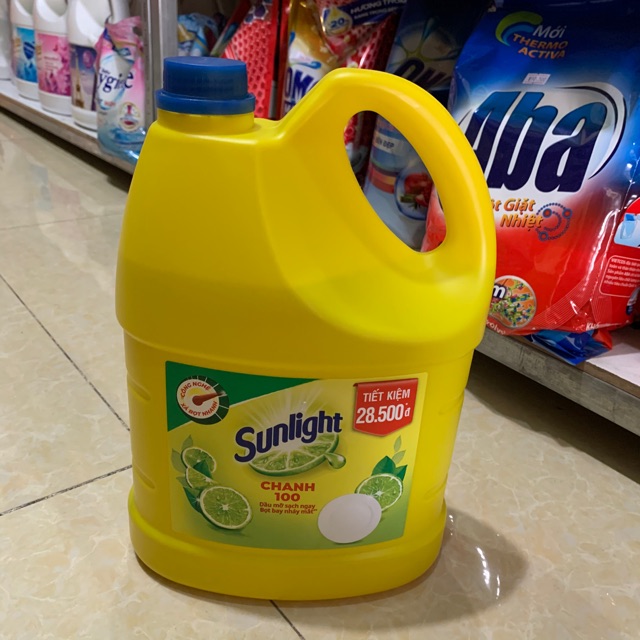 Nước rửa chén Sunlight Chanh, bình 3,8Kg