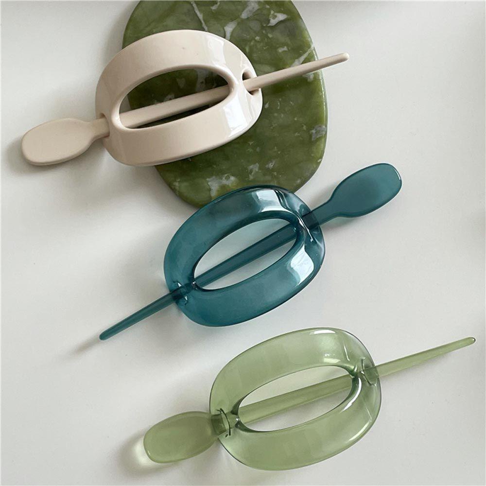 AROMA Trâm Cài Tóc Màu Thạch Trong Suốt Phong Cách Retro Thanh Lịch Cho Nữ