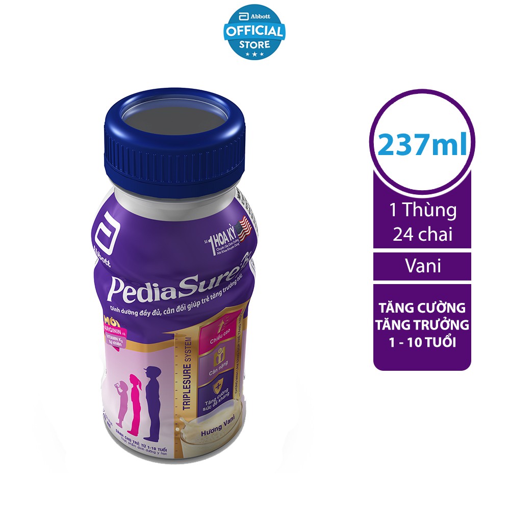 Thùng 24 Sữa nước PediaSure 237ml/chai hương vani