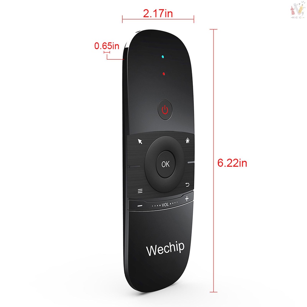 Điều khiển từ xa Wechip W1 2.4G cảm biến chuyển động hồng ngoại 6 trục cho Smart TV Android TV BOX Laptop PC